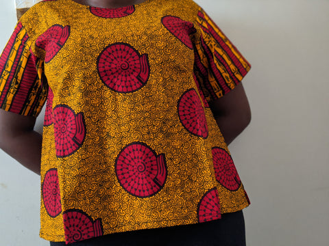 Women Orange & Red Ankara