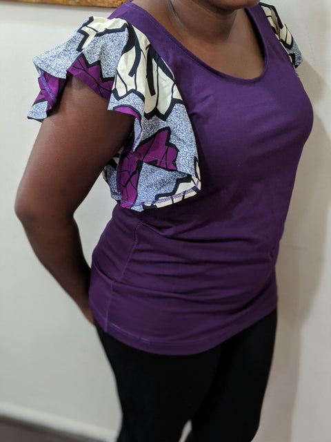 Purple Butterfly Top
