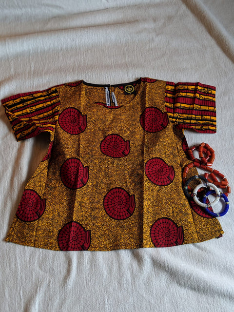 Women Orange & Red Ankara