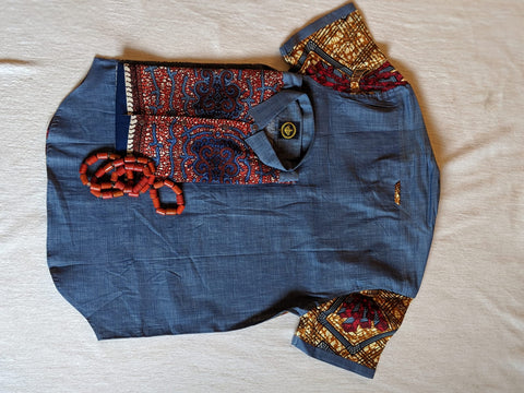 Men fitted Ankara Tunic