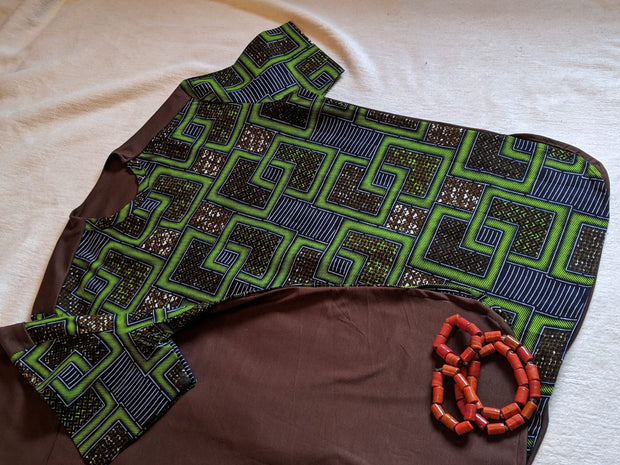 Men fitted Ankara shirt