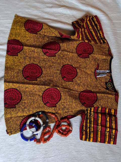 Women Orange & Red Ankara