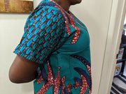 Green Butterfly Ankara Top