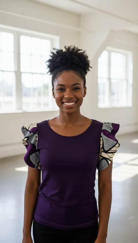 Purple Butterfly Top